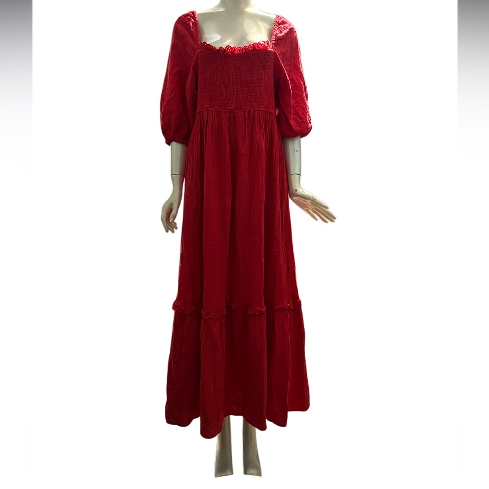 BILLABONG RED MAXI DRESS - Picture 2 of 7